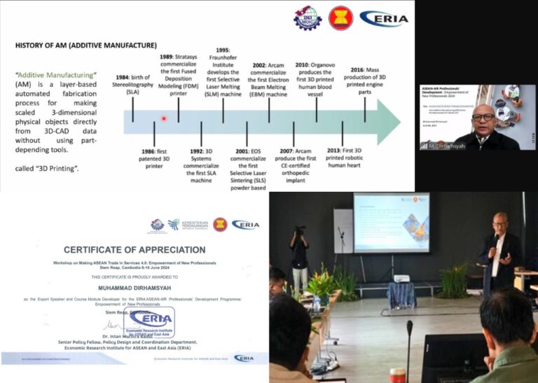 Dekan Fakultas Sains dan Teknologi: Prof. Dr. Ir. Muhammad Dirhamsyah, M.T., IPU. Berkontribusi sebagai Expert Speaker pada ERIA IR4.0 Programme for Young Professionals