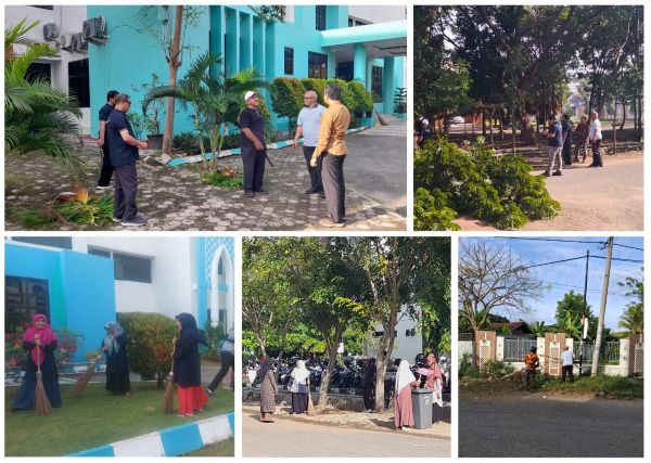 Fakultas Sains dan Teknologi: Gelar Gotong Royong Bersama Sambut Bulan Suci Ramadhan