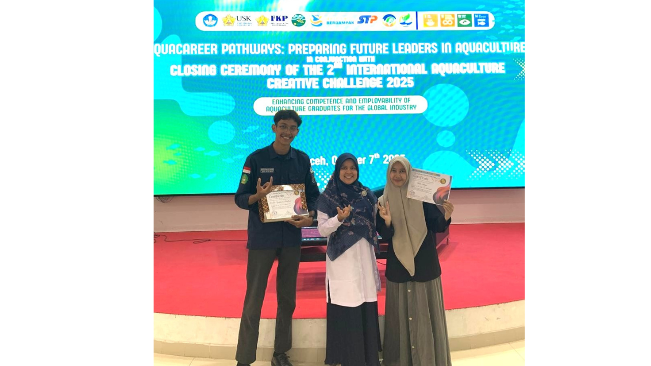 FST Bangga! Mahasiswa Prodi Kimia Raih Juara di The 2nd International Aquaculture Creative Challenge 2025