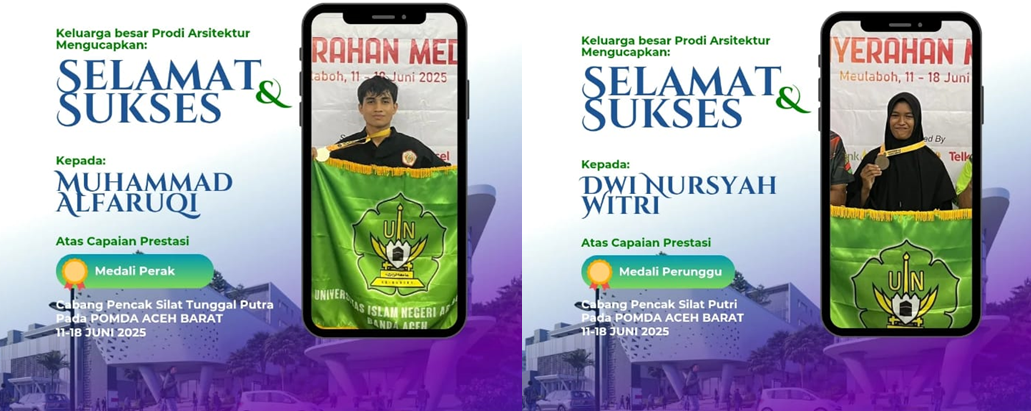 Mahasiswa Prodi Arsitektur FST UIN Ar-Raniry Raih Prestasi di Ajang POMDA Aceh Barat 2025