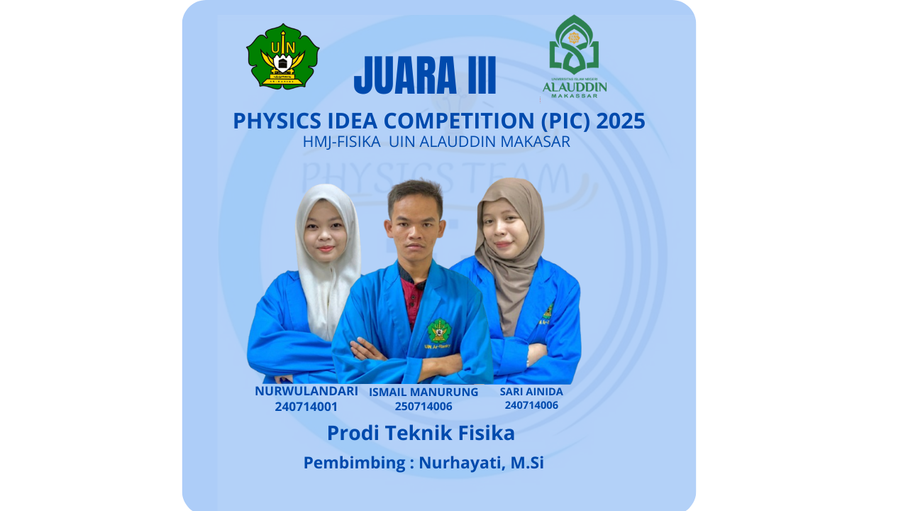 Mahasiswa Teknik Fisika FST Ukir Prestasi di Ajang Nasional, Raih Juara III PIC 2025