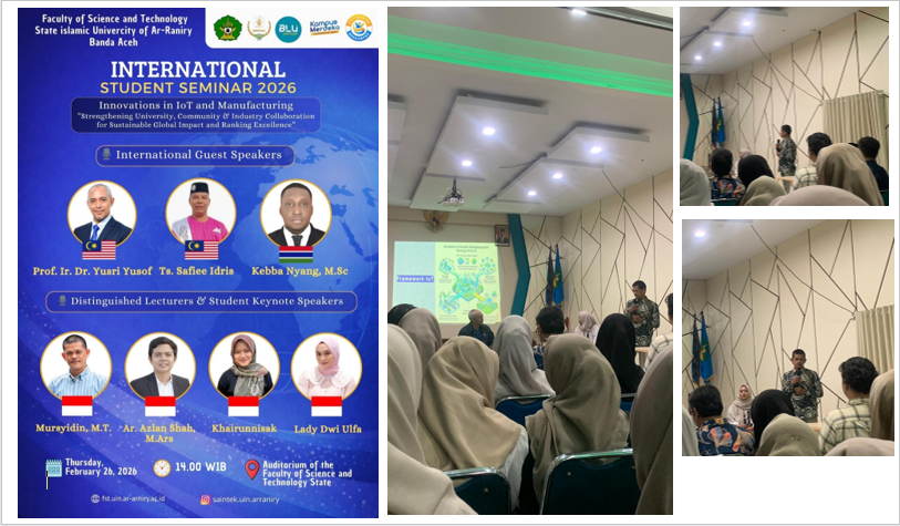 Dosen Teknik Fisika UIN Ar-Raniry Paparkan Sinergi AI & IoT dalam International Student Seminar 2026